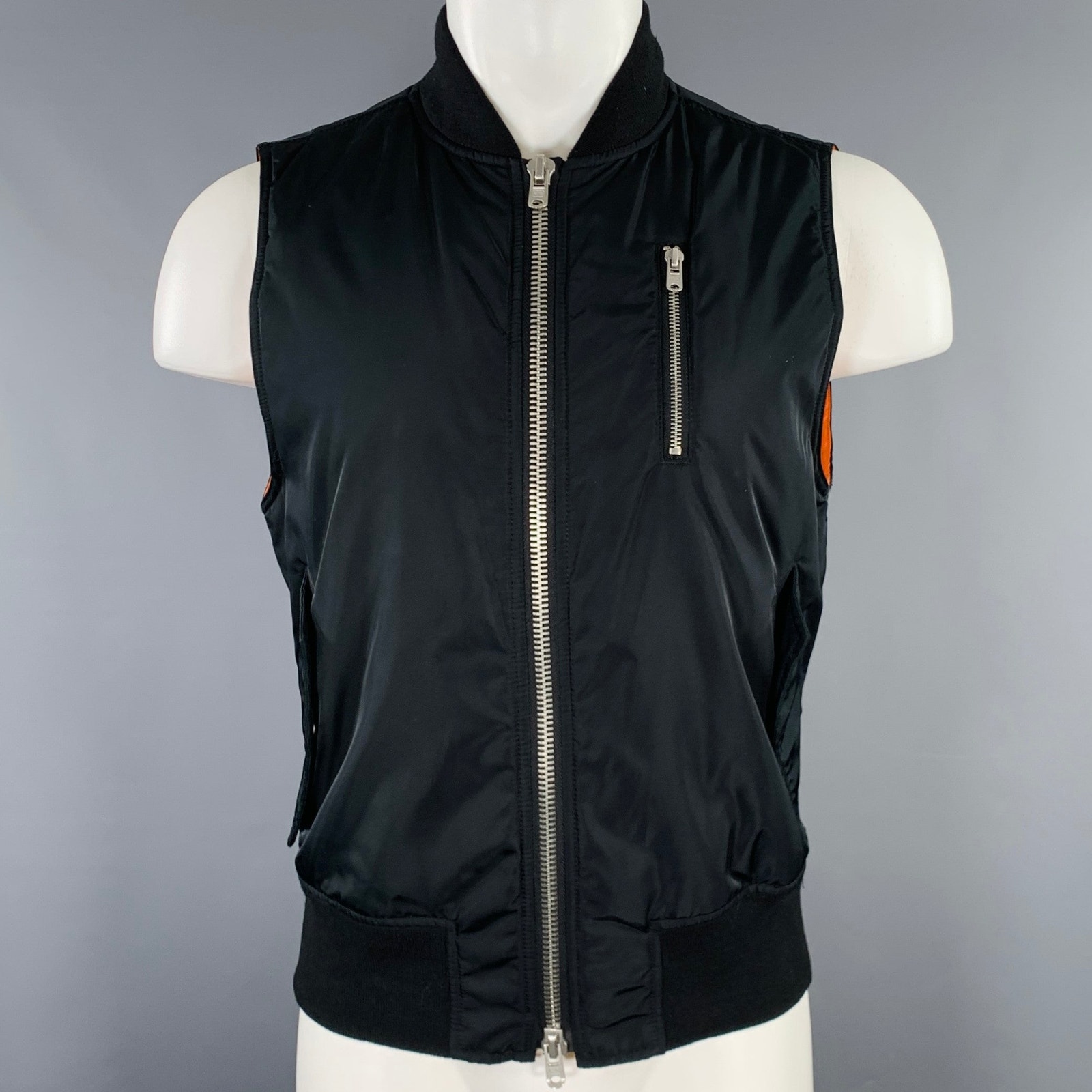 Fear Of God 2015 Size S Black Nylon Double Zipper Vest